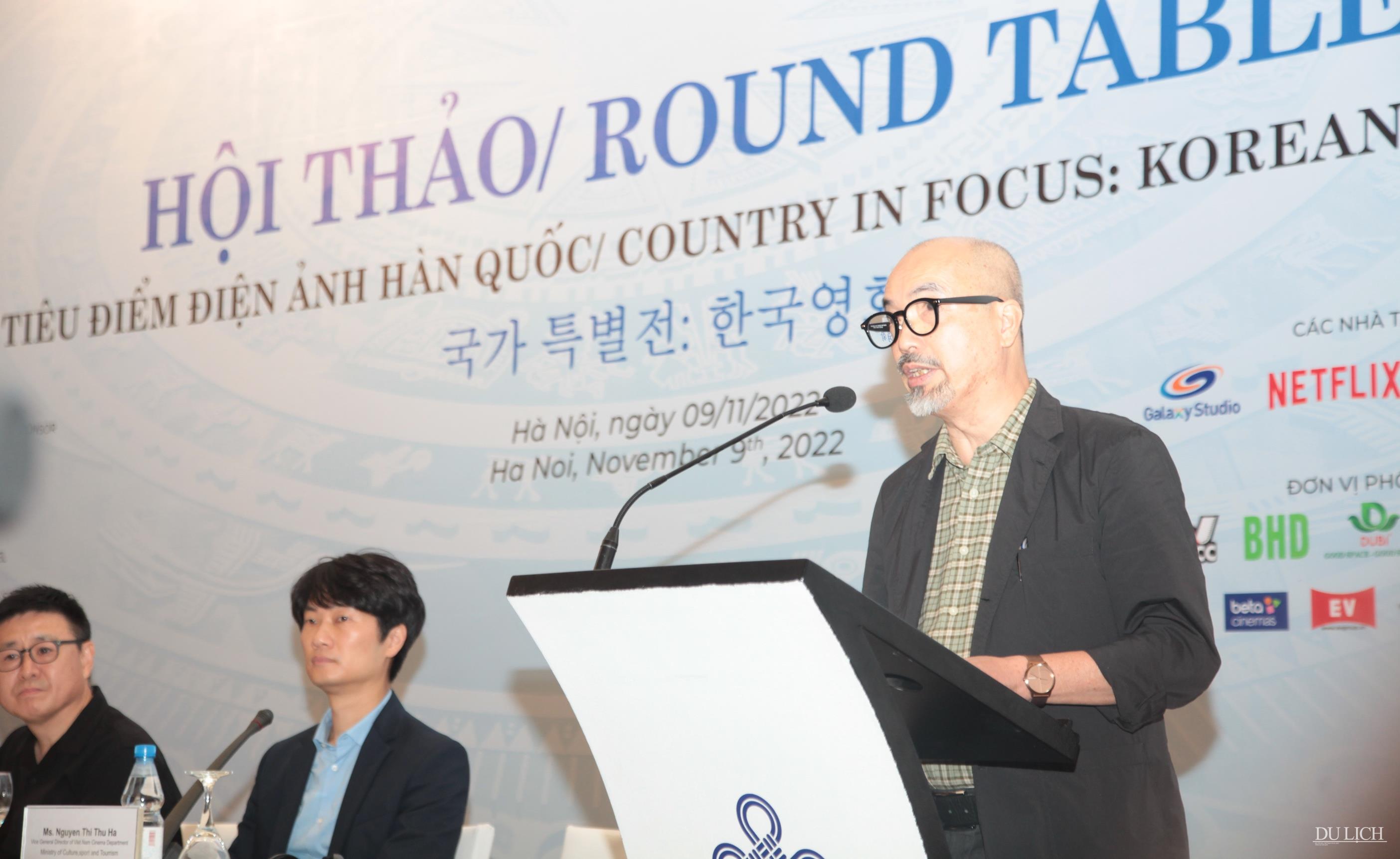 Cục trưởng Cục Điện ảnh Việt Nam Vi Kiến Thành phát biểu tại Hội thảo